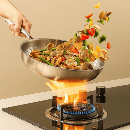 Frying pan | Non-stick coating for searing | 3-layer stainless steel | Induction compatible | TitanCore - Image 3