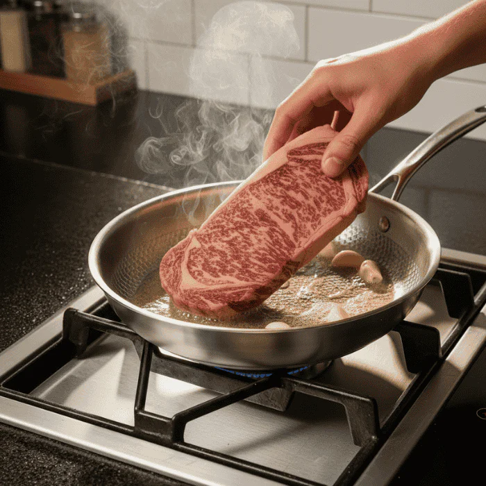 Frying pan | Non-stick coating for searing | 3-layer stainless steel | Induction compatible | TitanCore - Image 5