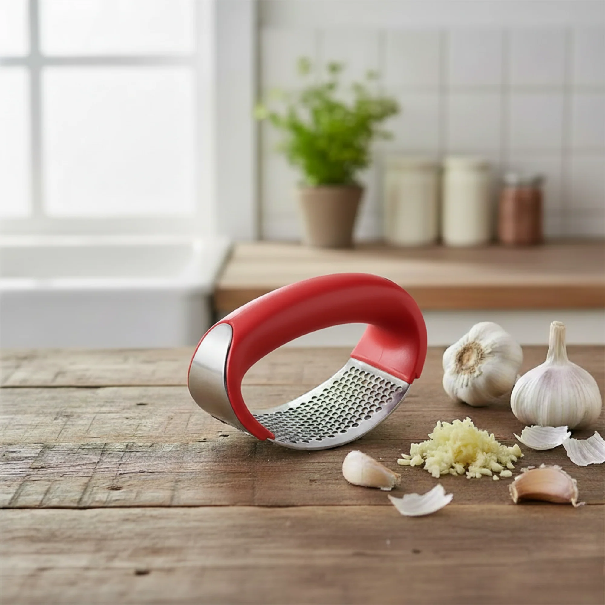 Garlic Press | Ergonomic Rocking Design | Stainless Steel | EasyCrush - Image 5