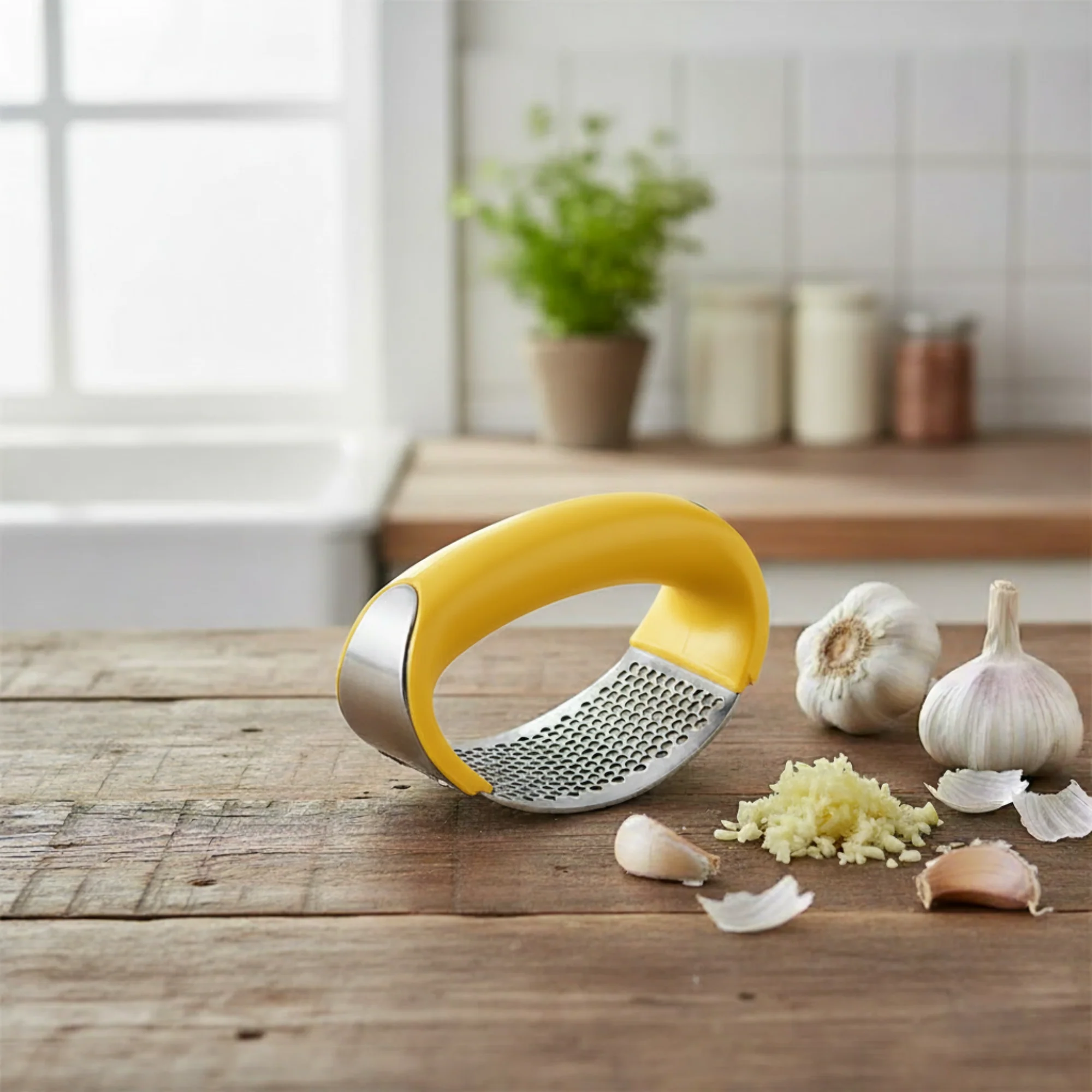 Garlic Press | Ergonomic Rocking Design | Stainless Steel | EasyCrush - Image 6