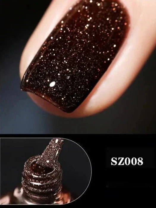 Gel Nail Polish | High-Gloss Sparkle Finish | Long-Lasting Wear | Sparkle & Shine Gel Polish - Image 10