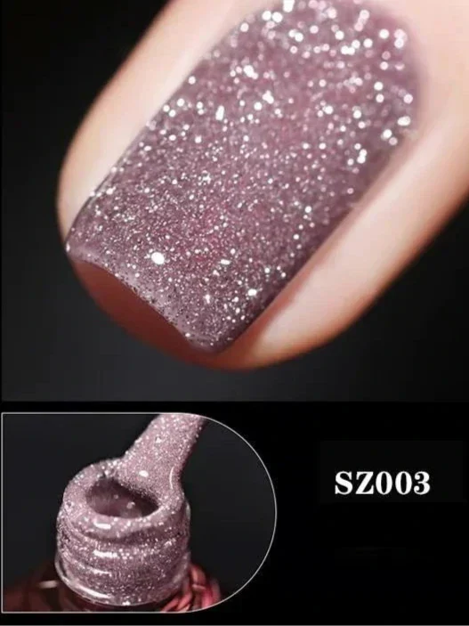 Gel Nail Polish | High-Gloss Sparkle Finish | Long-Lasting Wear | Sparkle & Shine Gel Polish - Image 5