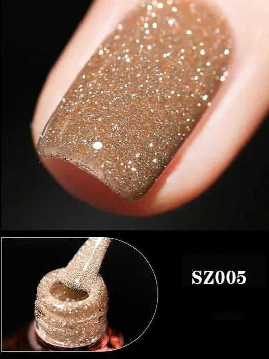 Gel Nail Polish | High-Gloss Sparkle Finish | Long-Lasting Wear | Sparkle & Shine Gel Polish - Image 7