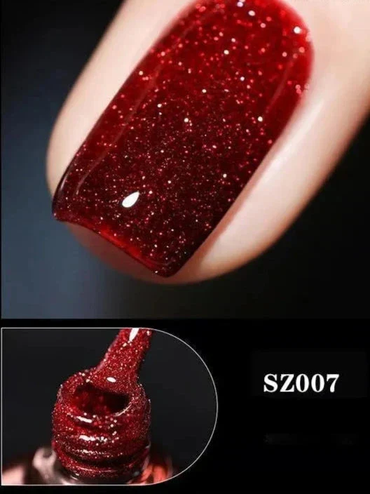 Gel Nail Polish | High-Gloss Sparkle Finish | Long-Lasting Wear | Sparkle & Shine Gel Polish - Image 9