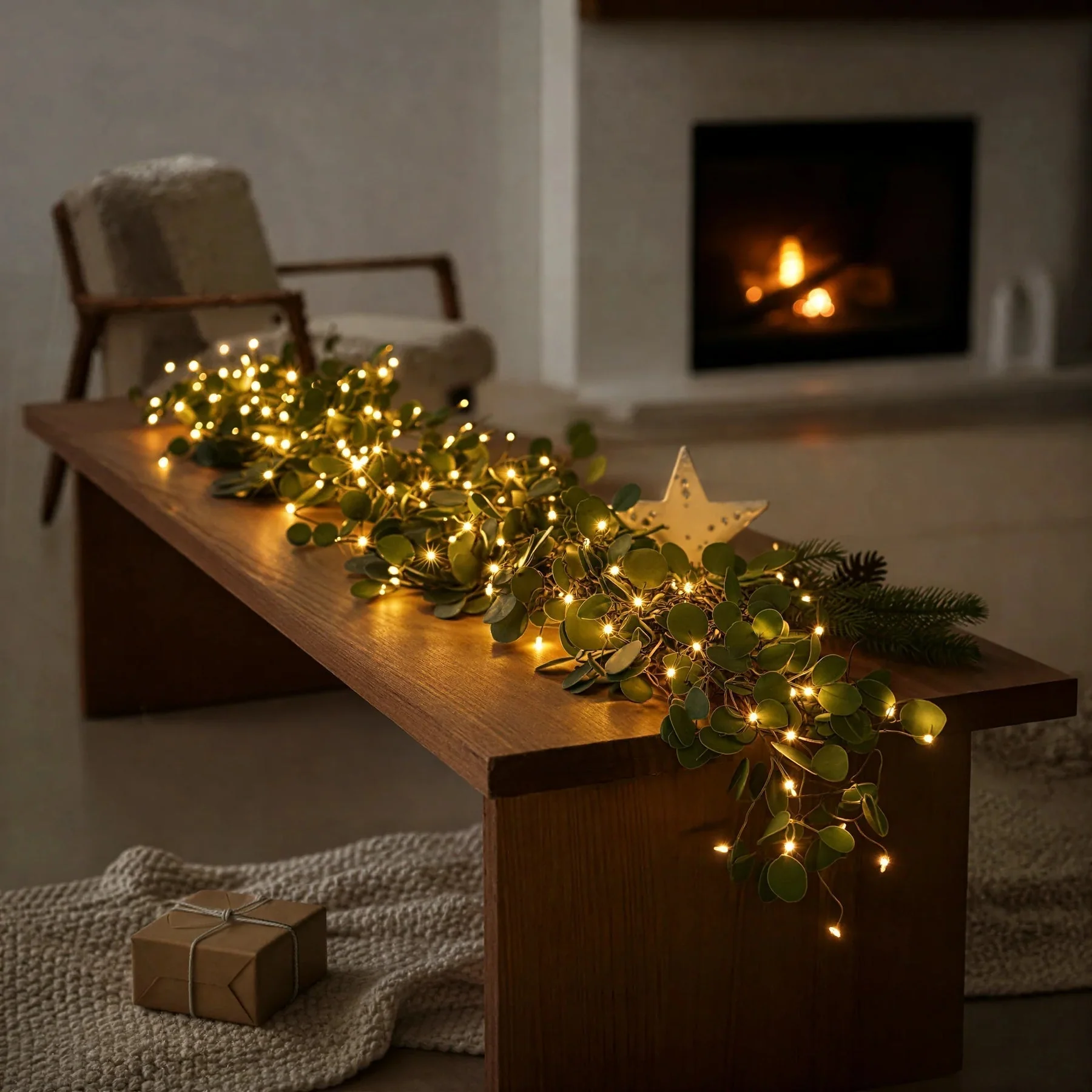 Golden light realistic olive branches | Warm White Light | Battery Operated | GoldenGlow - Image 4