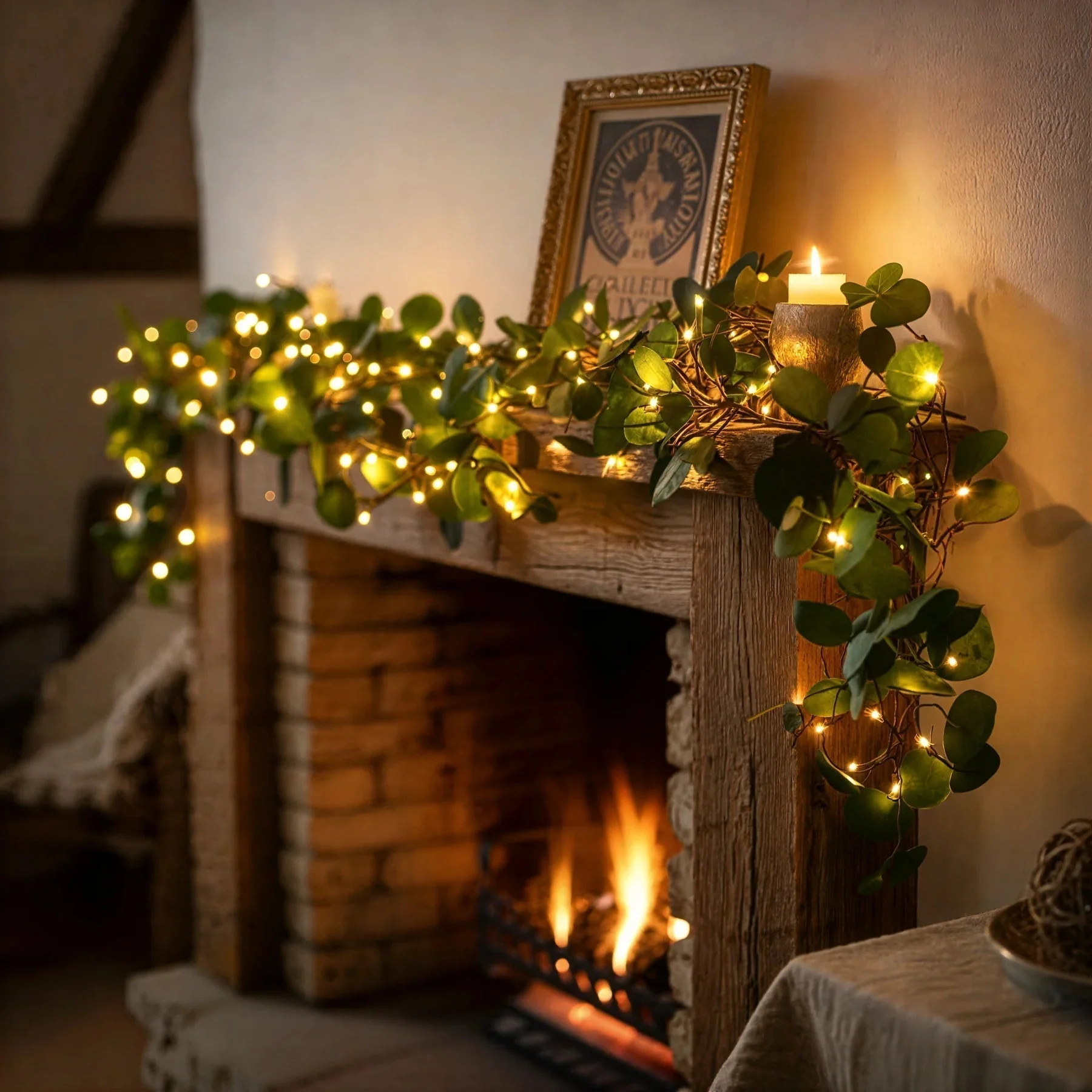 Golden light realistic olive branches | Warm White Light | Battery Operated | GoldenGlow - Image 6