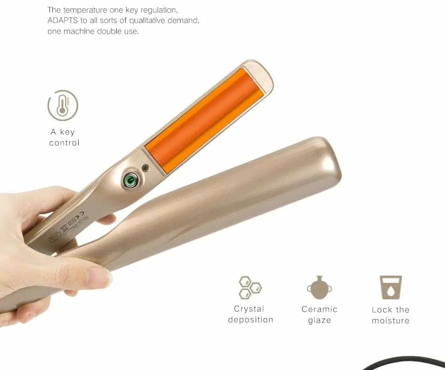 Hair Straightener & Curler | Ceramic Plates | Adjustable Temperature | WaveGlide - Image 7