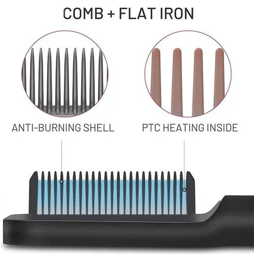 Hair Styling Comb Fast Frizz-Free Styling | Ionic Anti-Scald Technology | QuickGlam - Image 10