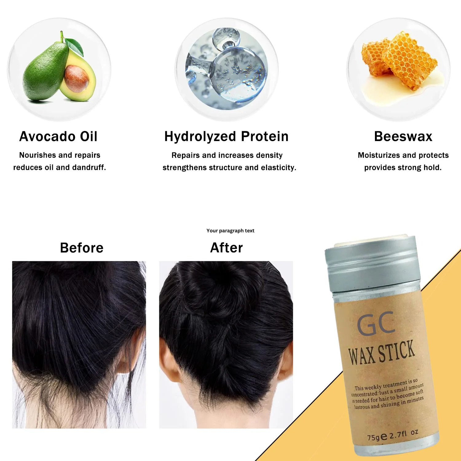 1+1 FREE | Hair Wax Stick™ — Effortless All-Day Style with Natural, Frizz-Free Confidence - Image 6