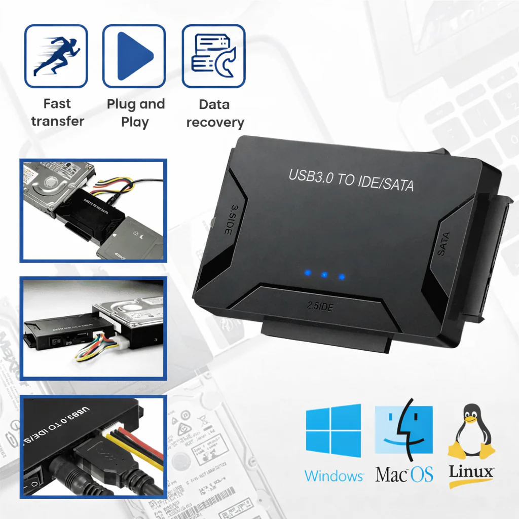 Hard Drive Converter | USB 3.0 High-Speed Data Recovery | RecoverPro