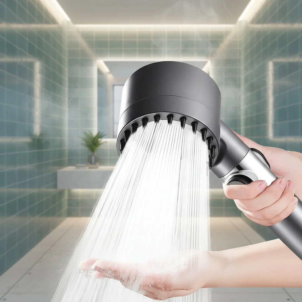 High Pressure Shower Head | Micro Nozzle Spray Boost | Built In Filter Flow | TurboHead
