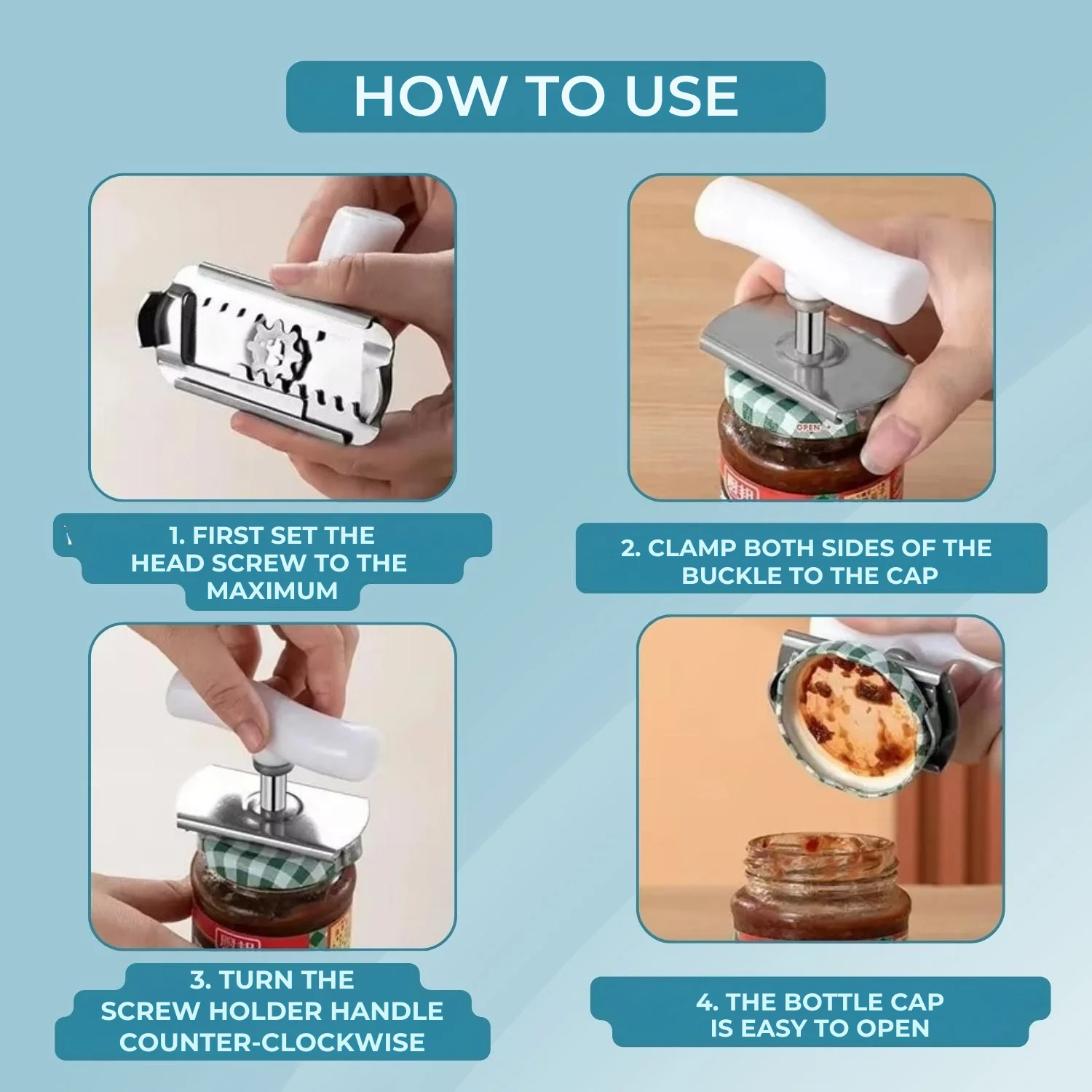 Jar Opener | Adjustable Grip | Ergonomic Handle | CapCracker - Image 9