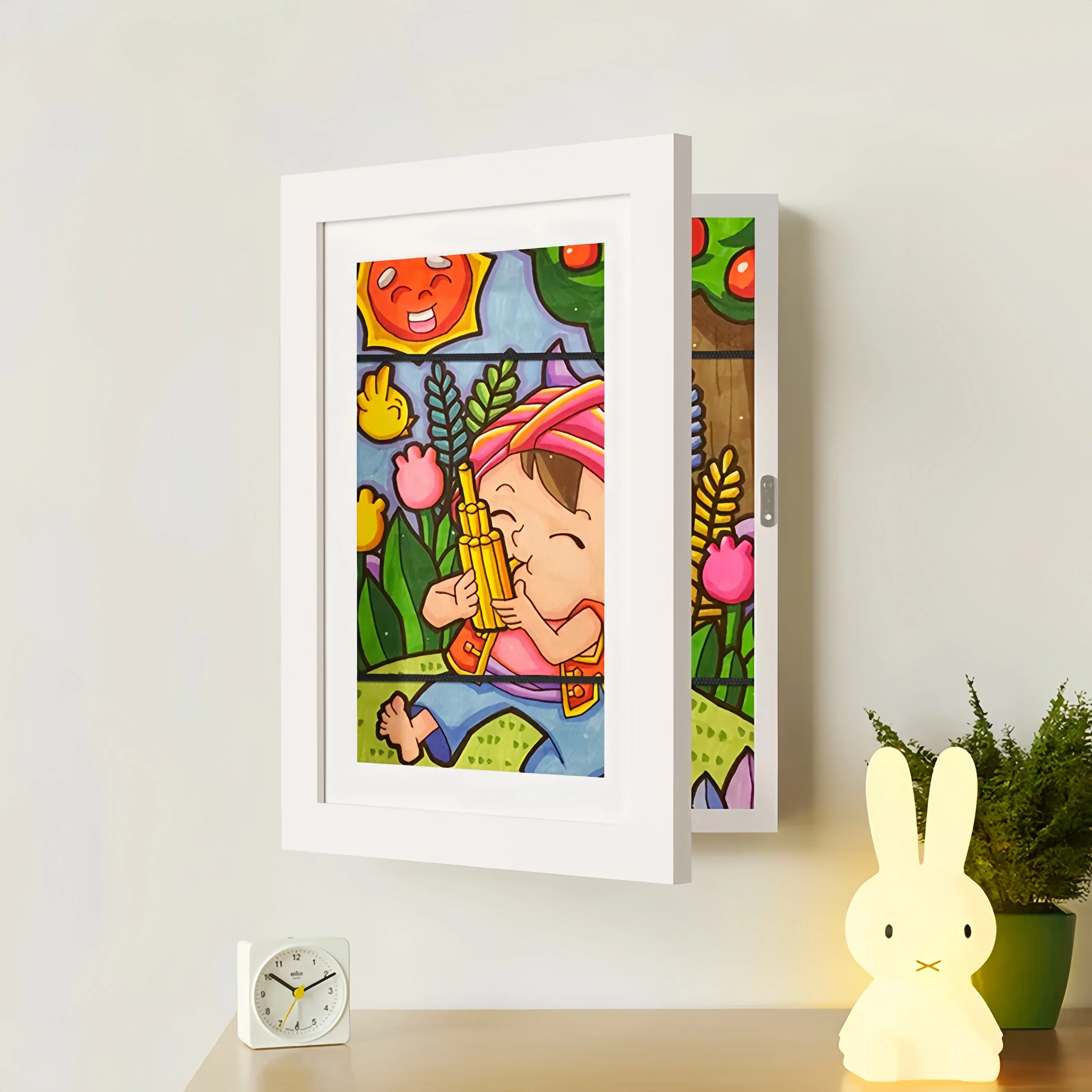 Kids Drawing Frame | Changeable Art Frame with Storage | For Children’s Artwork | Memory Frame