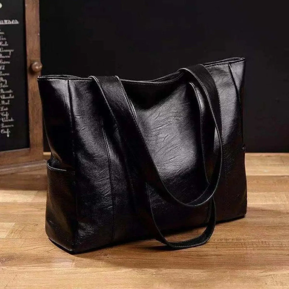 Leather Shoulder Bag | Smooth Finish | Spacious Vintage Design | Vintaris - Image 4