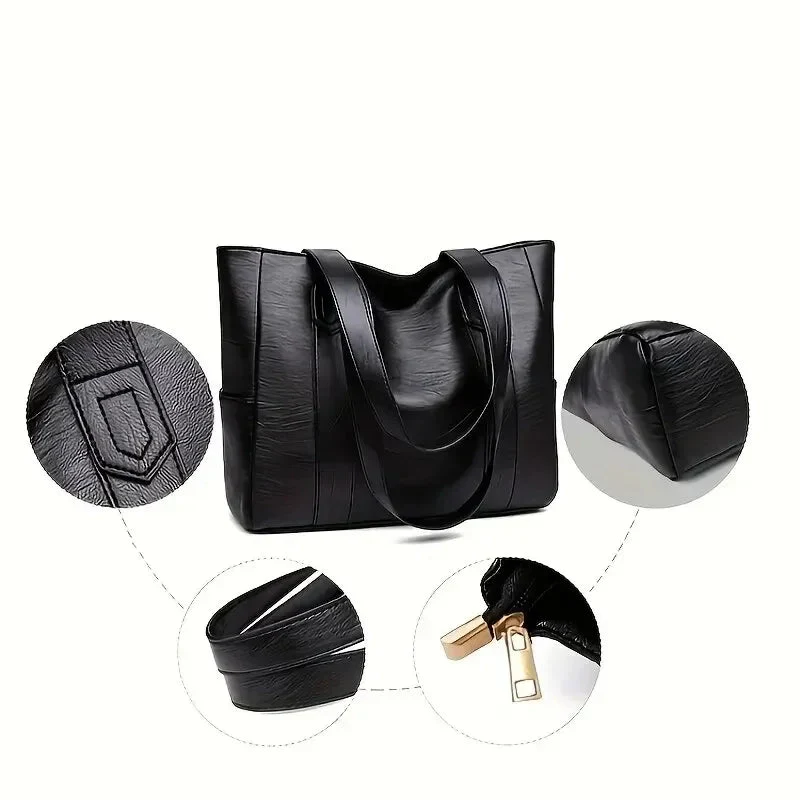 Leather Shoulder Bag | Smooth Finish | Spacious Vintage Design | Vintaris - Image 6