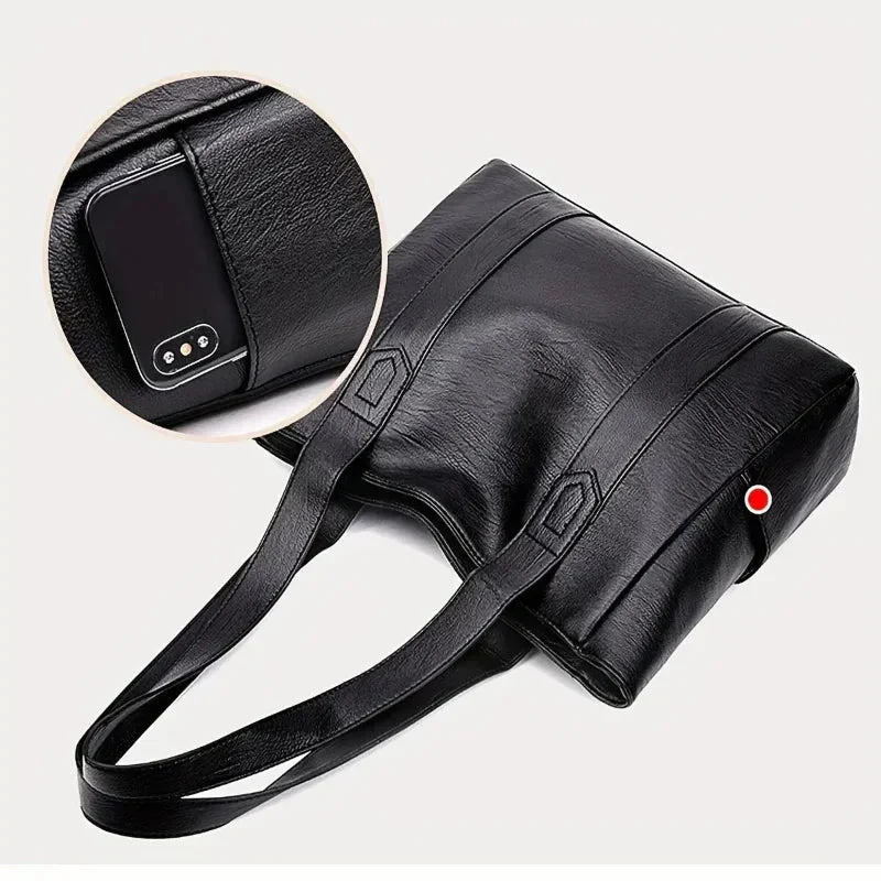 Leather Shoulder Bag | Smooth Finish | Spacious Vintage Design | Vintaris - Image 7