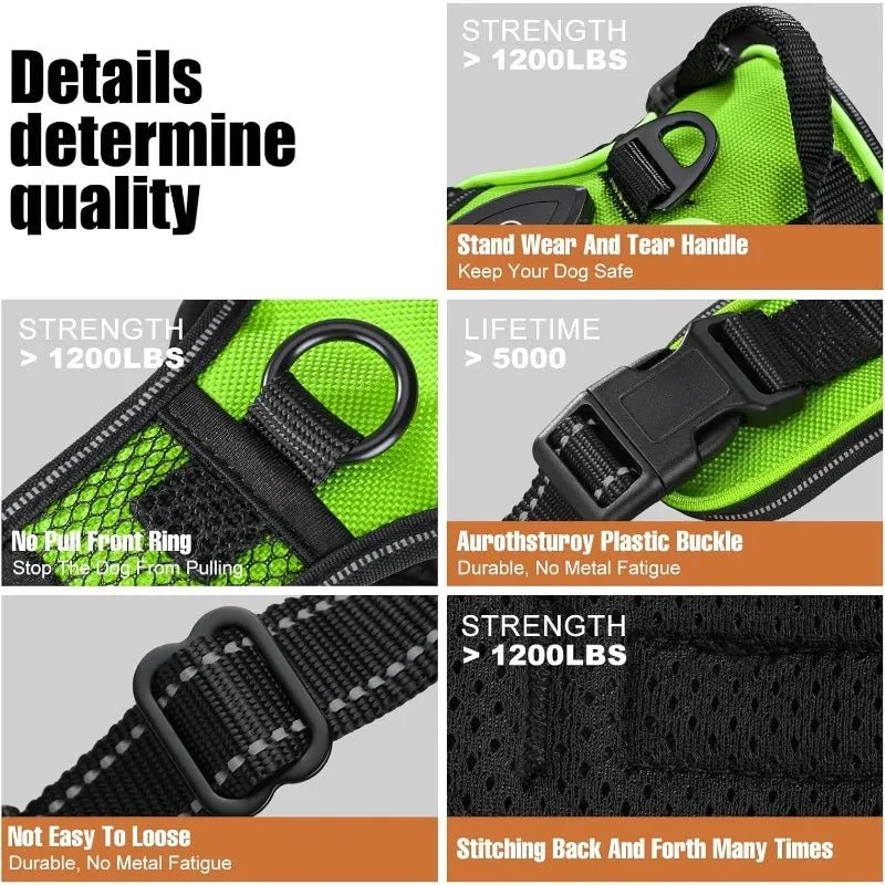 LED dog harness | Rechargeable safety lights | Adjustable no-pull fit | Durable Oxford fabric | ShineDog - Image 3
