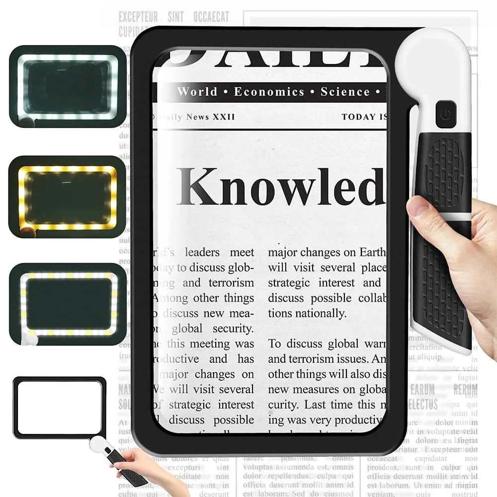 LED Magnifying Glass with Light | 5x Optical Handheld Magnifier | Clarivis - Image 2