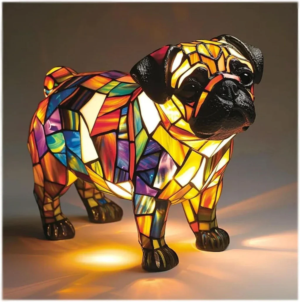 LED Night Lamp Dog | Warm Ambient Glow | Stained Glass Style LED Lamp | Glowhound - Image 20