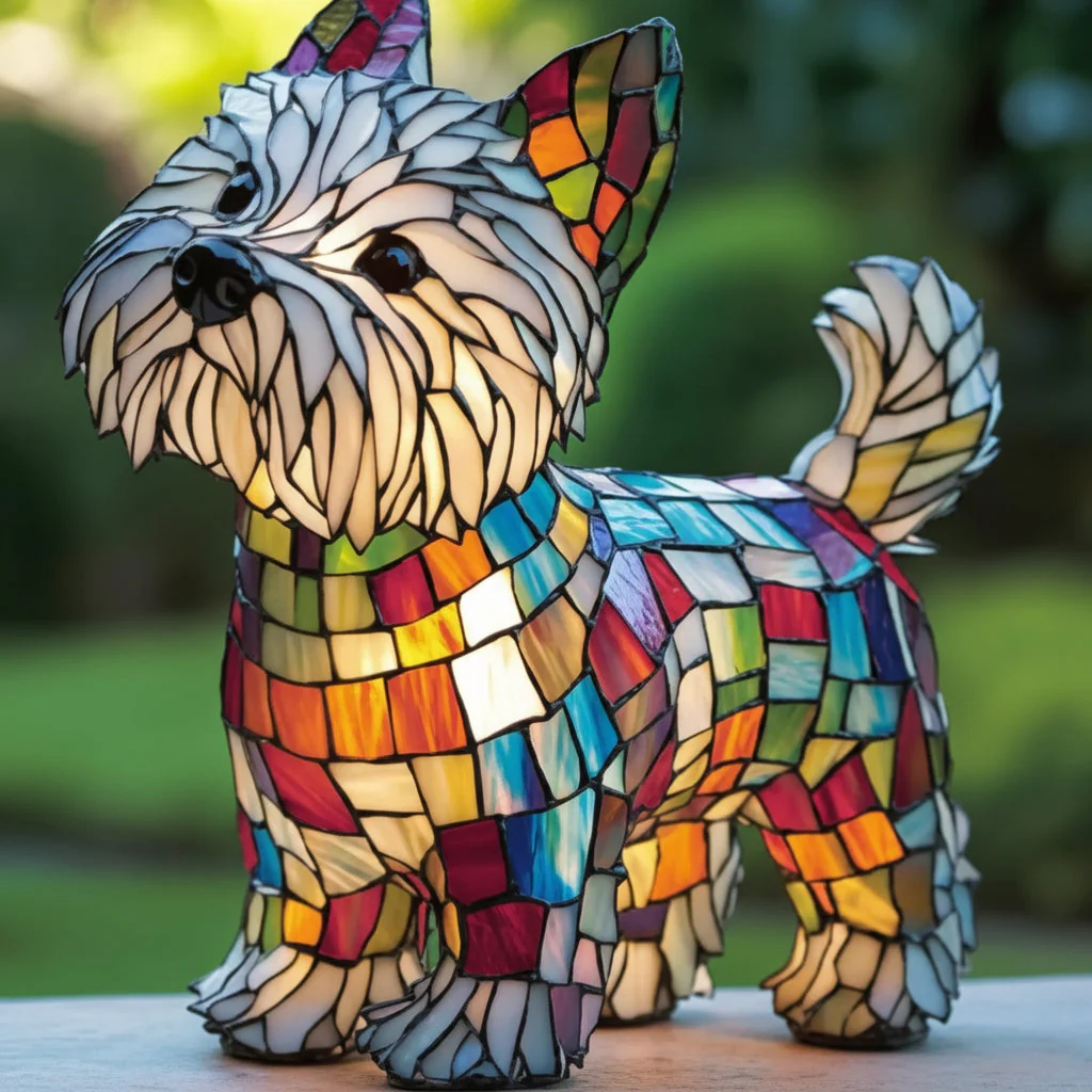 LED Night Lamp Dog | Warm Ambient Glow | Stained Glass Style LED Lamp | Glowhound - Image 26