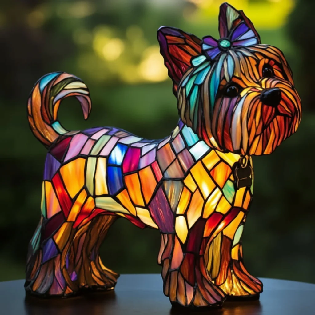 LED Night Lamp Dog | Warm Ambient Glow | Stained Glass Style LED Lamp | Glowhound - Image 27