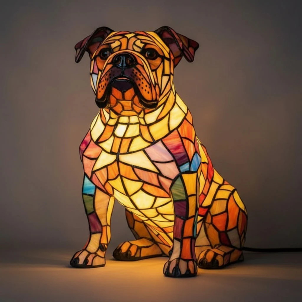 LED Night Lamp Dog | Warm Ambient Glow | Stained Glass Style LED Lamp | Glowhound - Image 29
