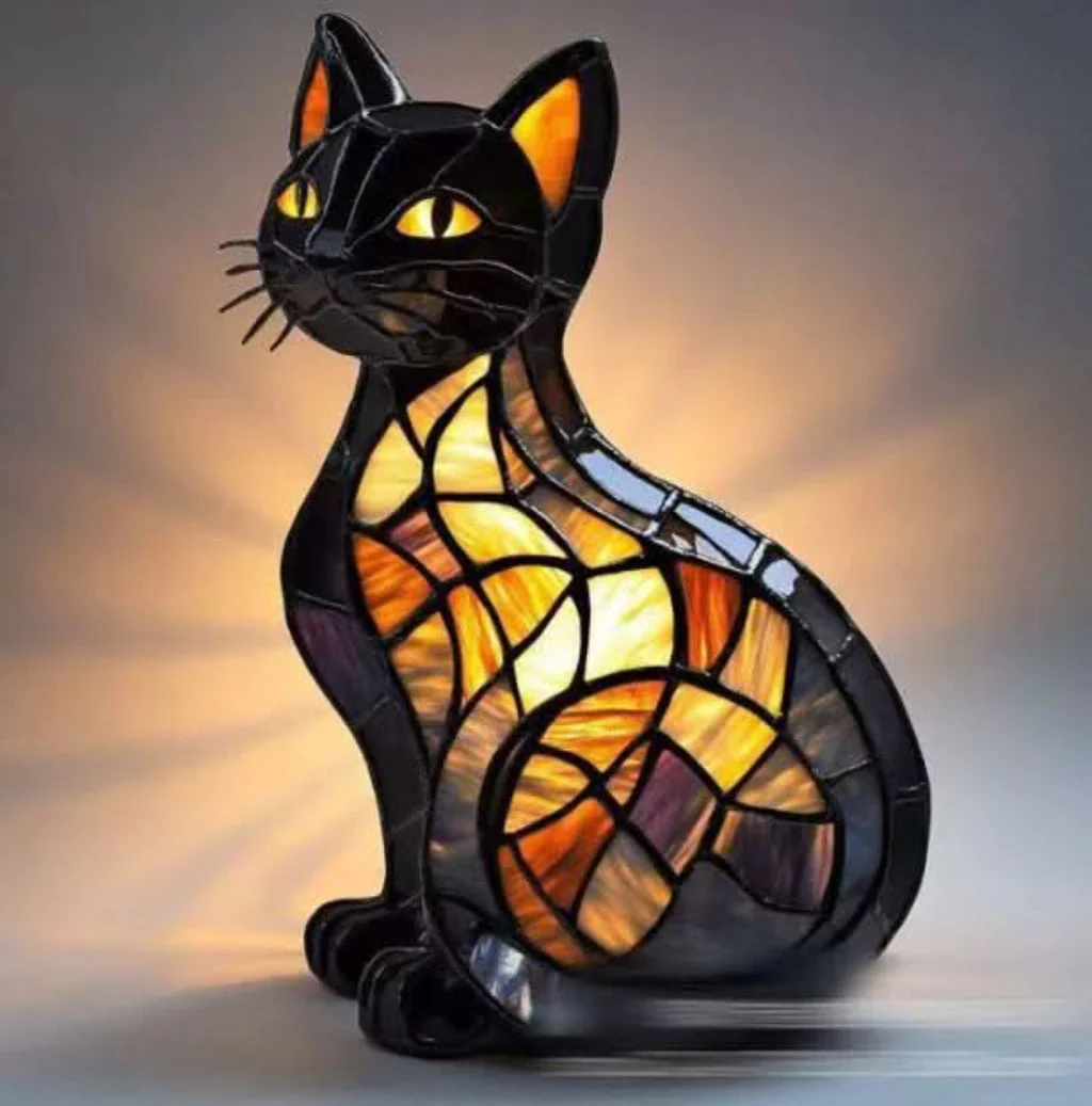 LED Night Lamp Dog | Warm Ambient Glow | Stained Glass Style LED Lamp | Glowhound - Image 8