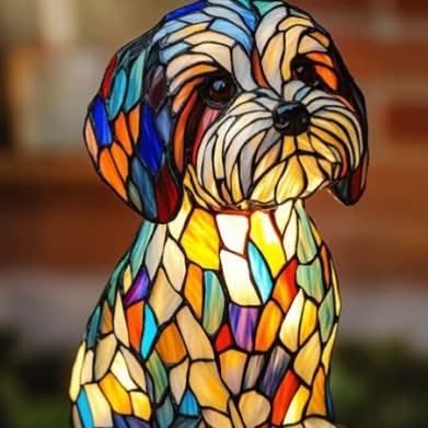 LED night light | Artistic dog statue | Warm light | USB powered | 15 cm | GlowPaws - Image 17