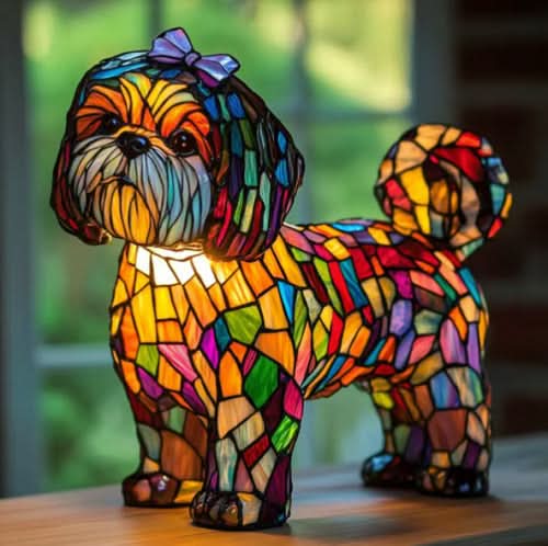 LED night light | Artistic dog statue | Warm light | USB powered | 15 cm | GlowPaws - Image 23