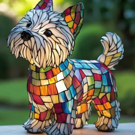 LED night light | Artistic dog statue | Warm light | USB powered | 15 cm | GlowPaws - Image 26