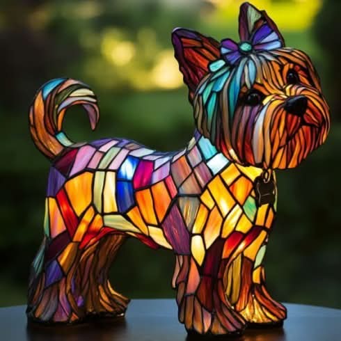 LED night light | Artistic dog statue | Warm light | USB powered | 15 cm | GlowPaws - Image 27