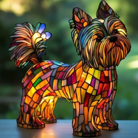 LED night light | Artistic dog statue | Warm light | USB powered | 15 cm | GlowPaws - Image 28