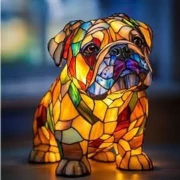 LED night light | Artistic dog statue | Warm light | USB powered | 15 cm | GlowPaws - Image 5
