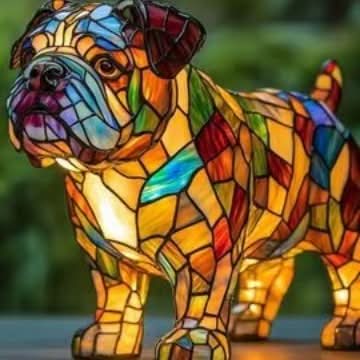 LED night light | Artistic dog statue | Warm light | USB powered | 15 cm | GlowPaws - Image 6