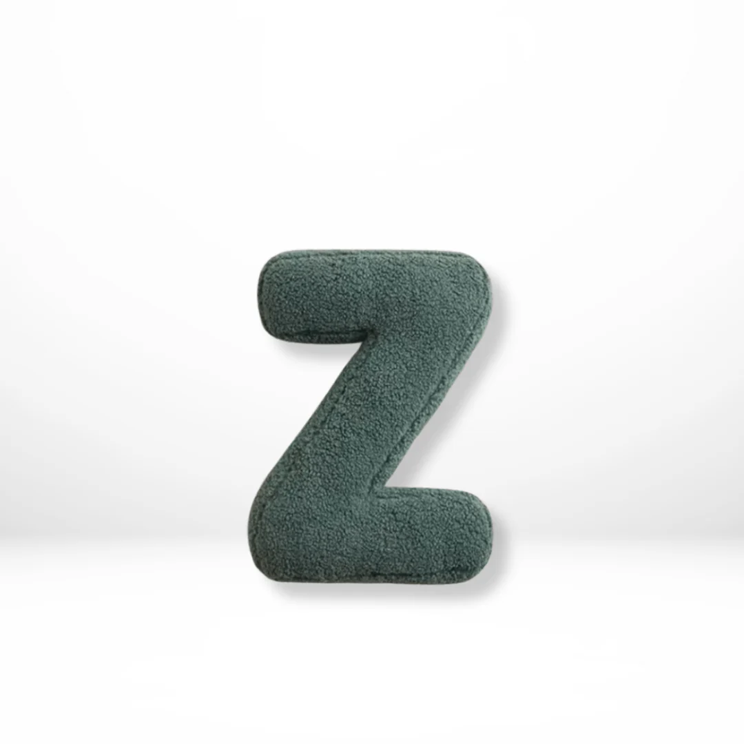 Letter cushions | Decorative velvet cushions | Personalized alphabet design | Soft accent for bed or sofa | Alphora - Image 26