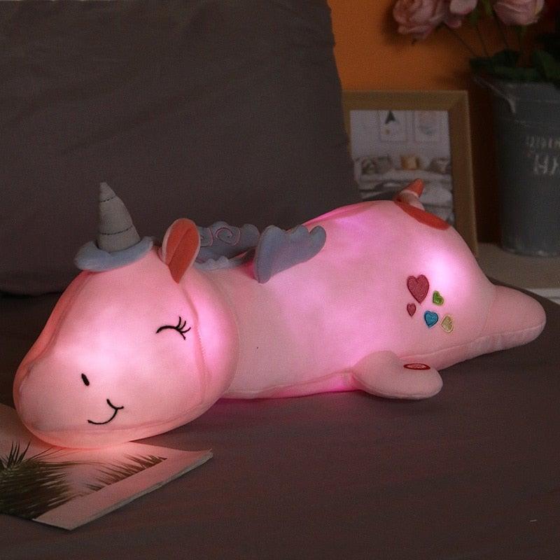 Light up Unicorn Plush | Cozy Bedtime Comfort | Rainbow LED | LunaUnicorn