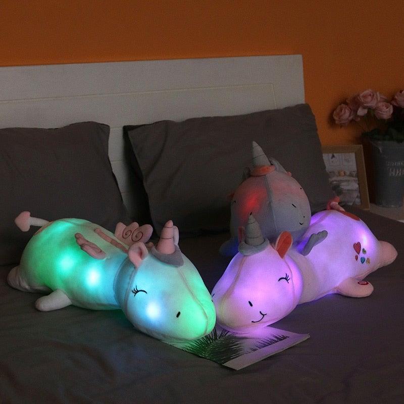 Light up Unicorn Plush | Cozy Bedtime Comfort | Rainbow LED | LunaUnicorn - Image 3
