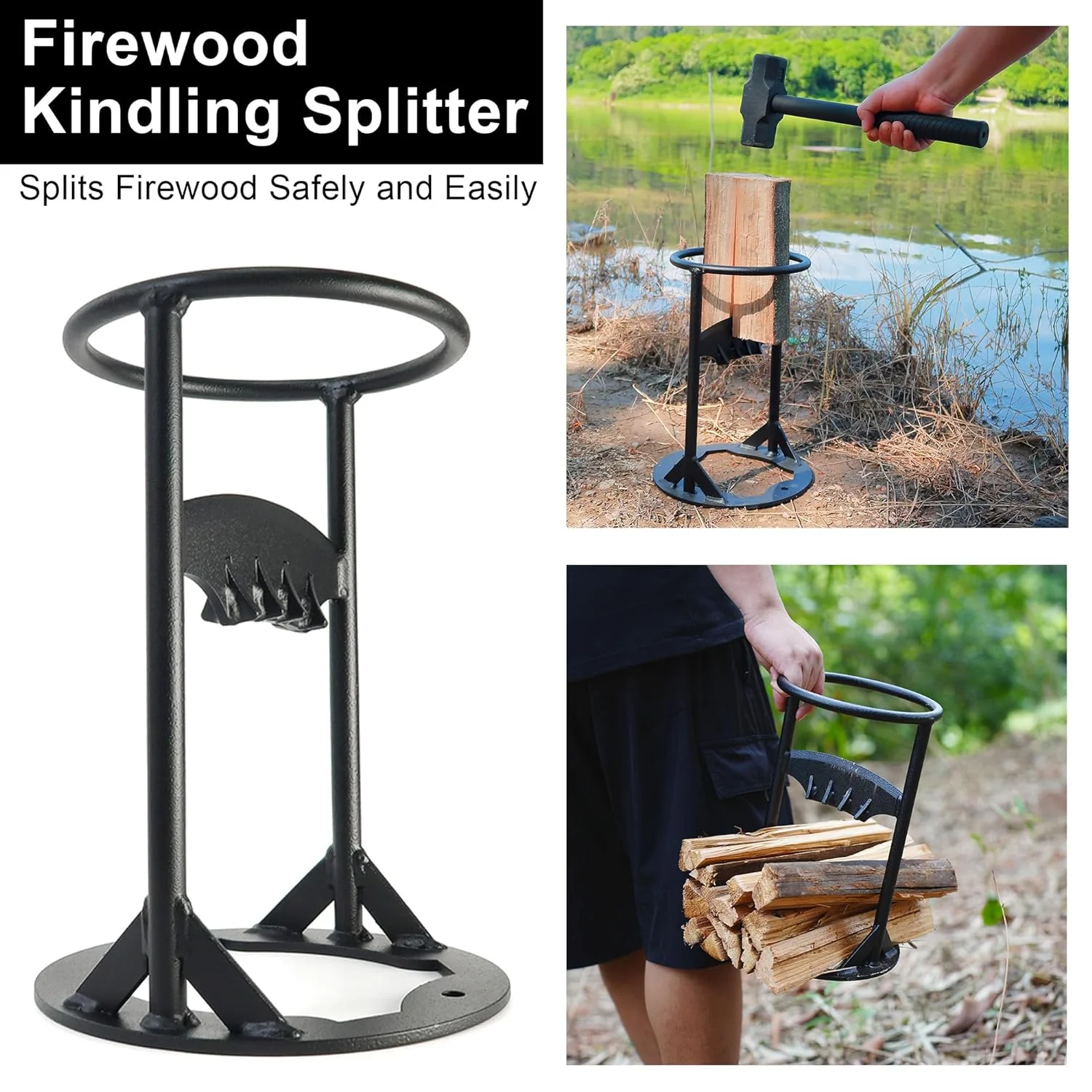 Log Splitter | Fixed Blade Safety Design | Heavy-Duty Steel | ArcticAx - Image 6