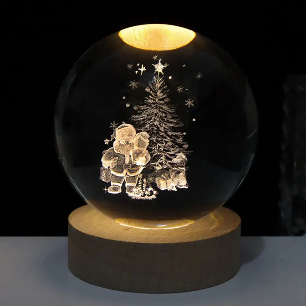Luminous Crystal Ball | 3D Engraved Space Design | Soft Ambient Glow | AstroGlow - Image 25