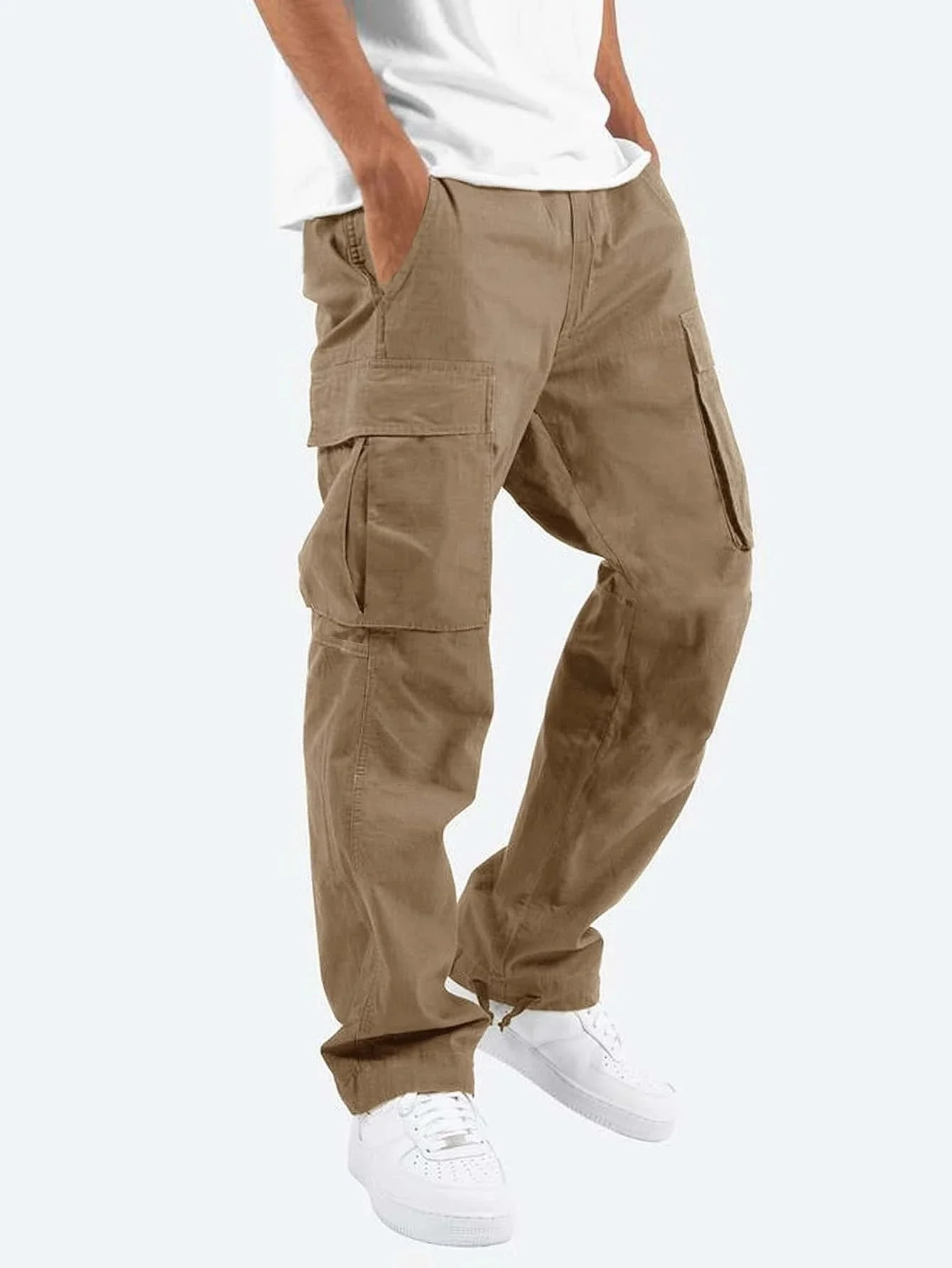 Men's cargo pants | Cargo pants | Elastic waistband & practical pockets - Image 4