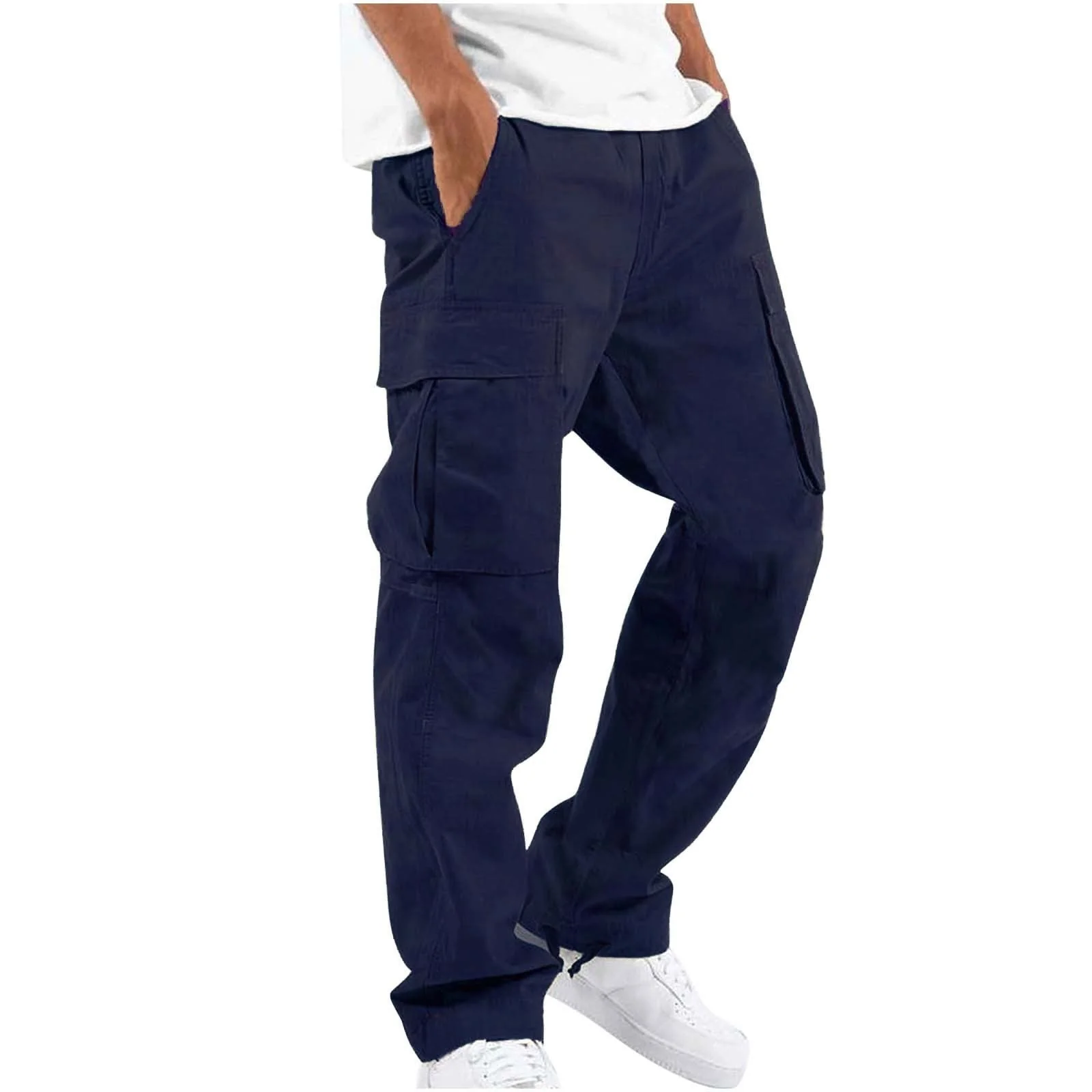 Men's cargo pants | Cargo pants | Elastic waistband & practical pockets - Image 7