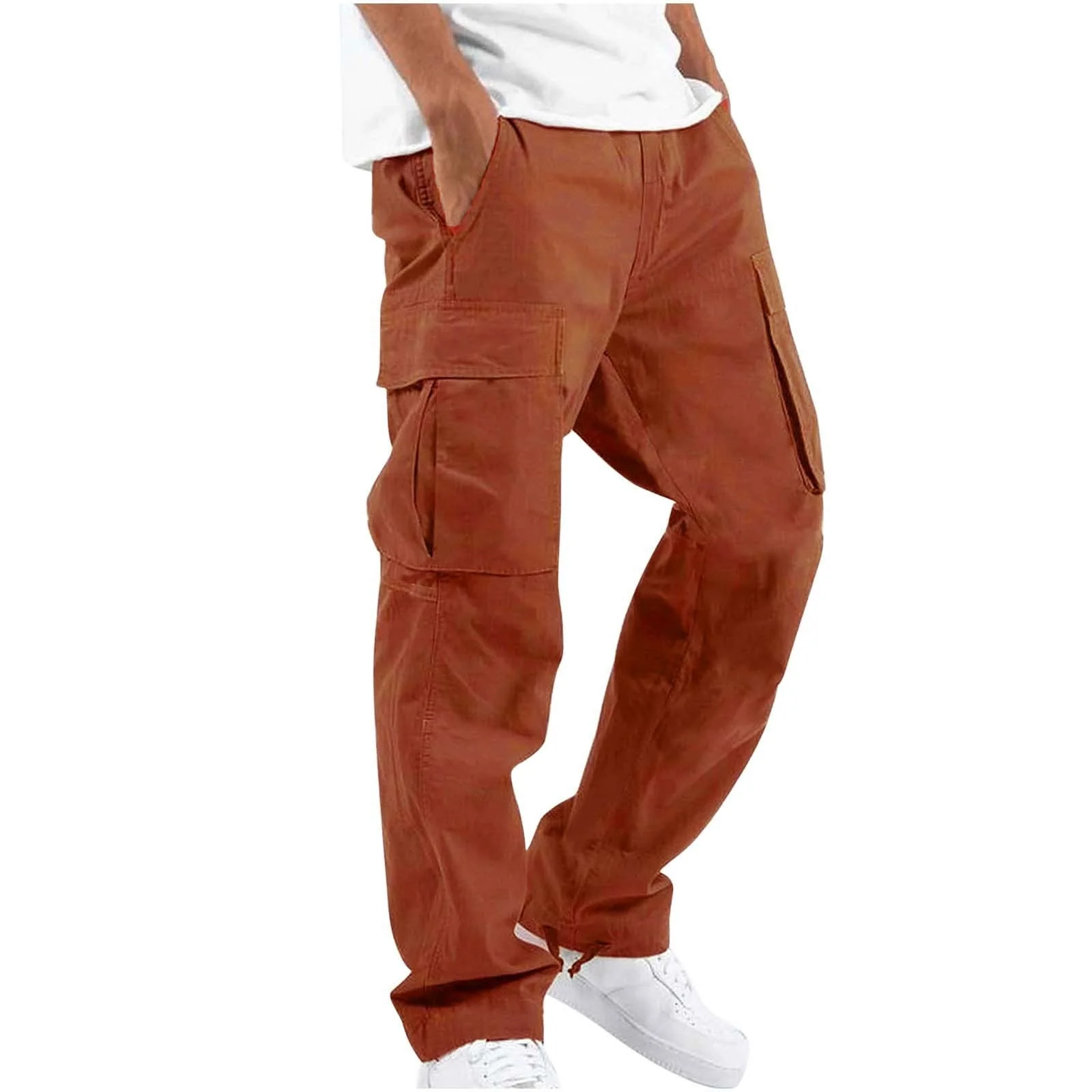 Men's cargo pants | Cargo pants | Elastic waistband & practical pockets - Image 8