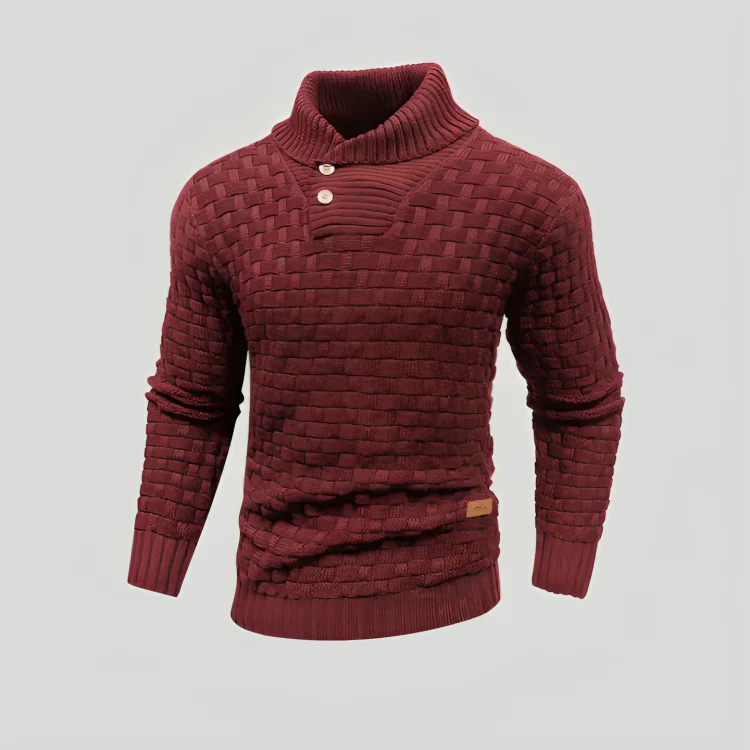 Men's knit sweaters | Stand-up collar sweaters | Textured look & warm comfort - Image 3