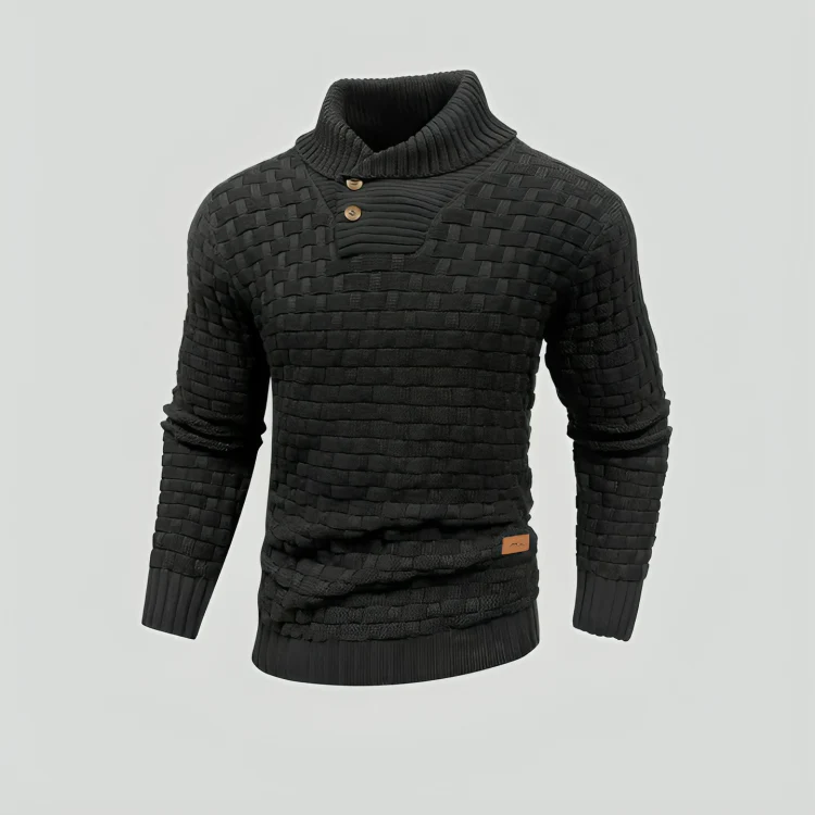 Men's knit sweaters | Stand-up collar sweaters | Textured look & warm comfort - Image 4