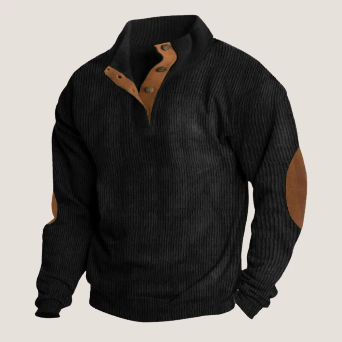 Men's Sweaters | Stand-up Collar Sweaters | Variable Collar Opening & Distinctive Look - Image 3