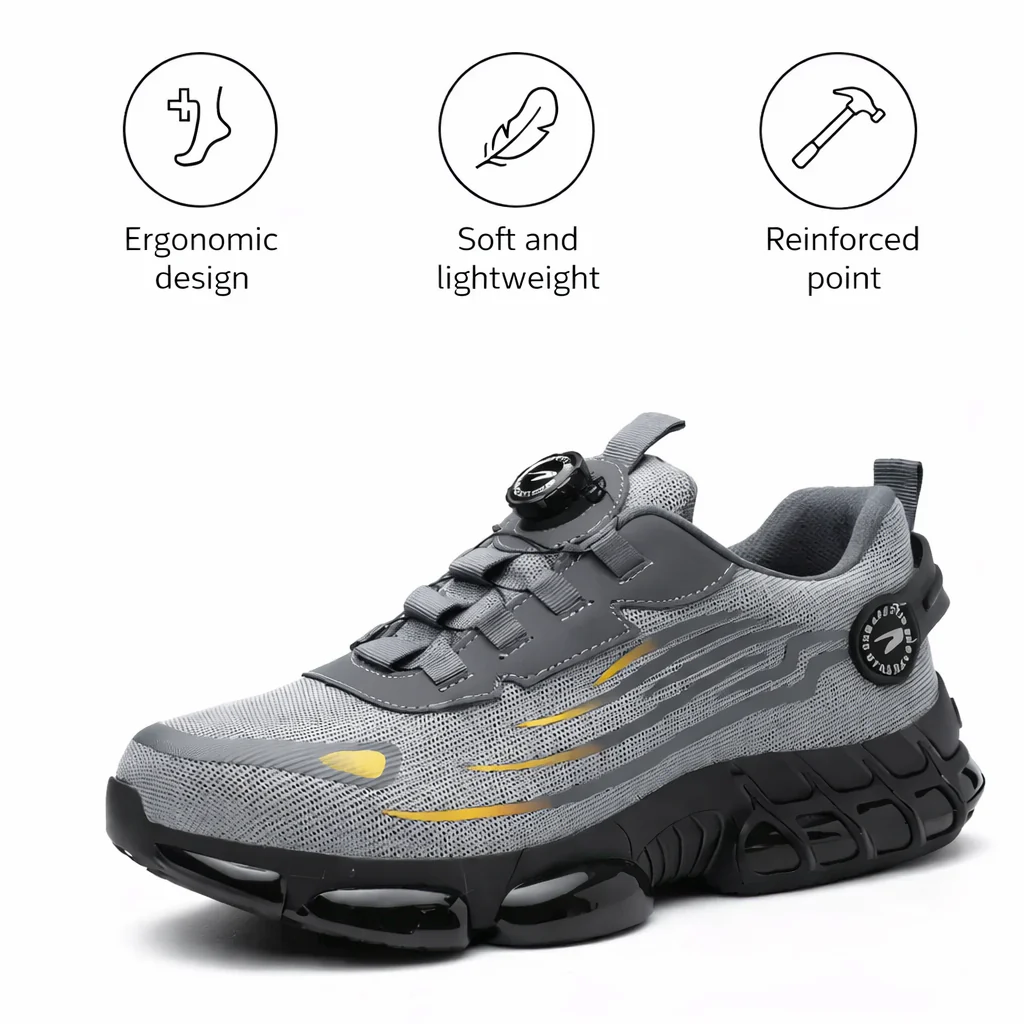 Men's work shoes | Orthopedic support & slip-resistant grip | GripFlow - Image 7