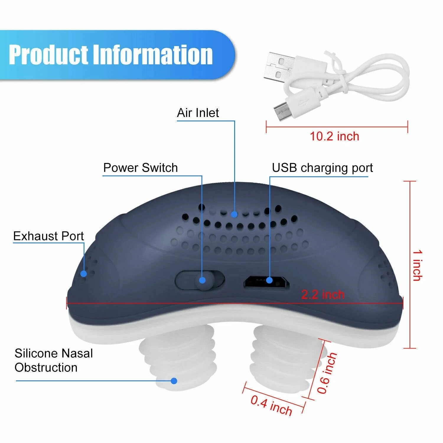 CPAP Device | Gentle Airflow Support | USB Rechargeable Travel Use | MicroBreath - Image 7