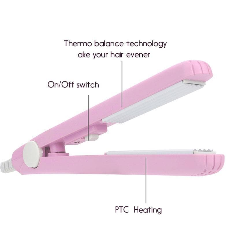 Mini Hair Straightener | Ceramic Plates | 2-in-1 Styling | Travel Size | Mini Ceramic Curling Iron - Image 7