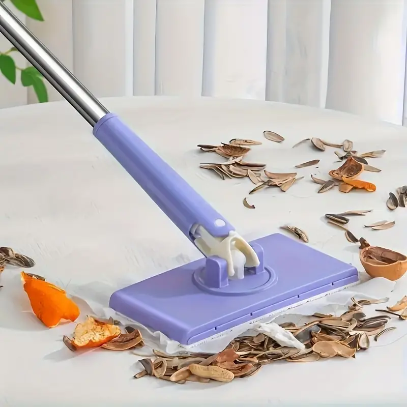 Ergonomic Cleaning Mop | 360° Swivel Head | Automatic Cloth Clip | BuffTowel