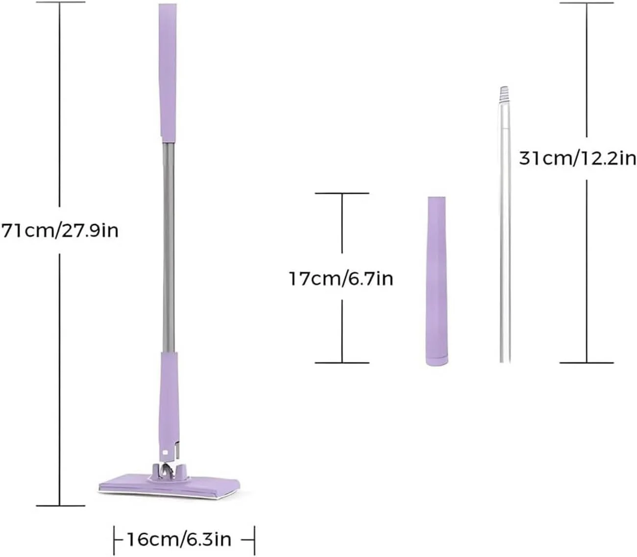 Ergonomic Cleaning Mop | 360° Swivel Head | Automatic Cloth Clip | BuffTowel - Image 10
